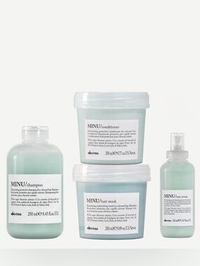 Davines MINU Hair Care Set - Shampoo, Conditioner, Mask & Serum